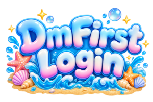 DmFirst Login page banner with ocean bubble theme design