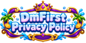DmFirst Privacy Policy page banner with platform logo and branding